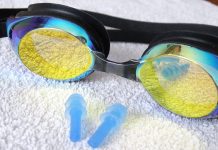 Gafas y tapones para proteger los oídos y los ojos