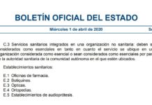 establecimientos sanitarios esenciales